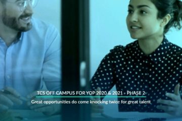TCS Off Campus Hiring for Engineering graduates from the year of passing (YOP) 2020 and 2021.