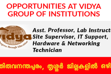 Opportunities at Vidya Group of Institutions