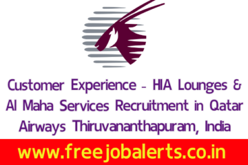 Customer Experience – HIA Lounges & Al Maha Services Recruitment in Qatar Airways | Thiruvananthapuram, India