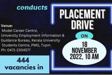Model Career Centre November Drive 2022 | 444 Vacancies