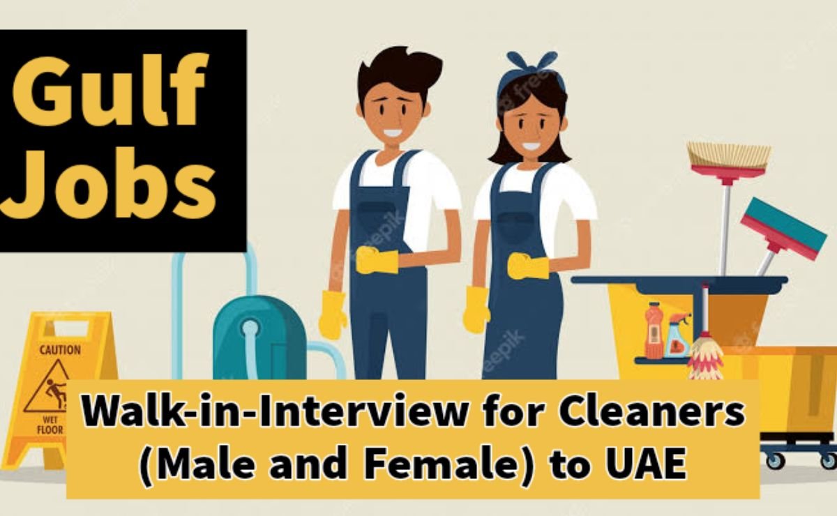 WalkinInterview for Cleaners (Male and Female) to UAE Jobs in UAE