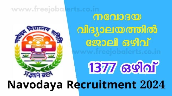 Navodaya Recruitment 2024