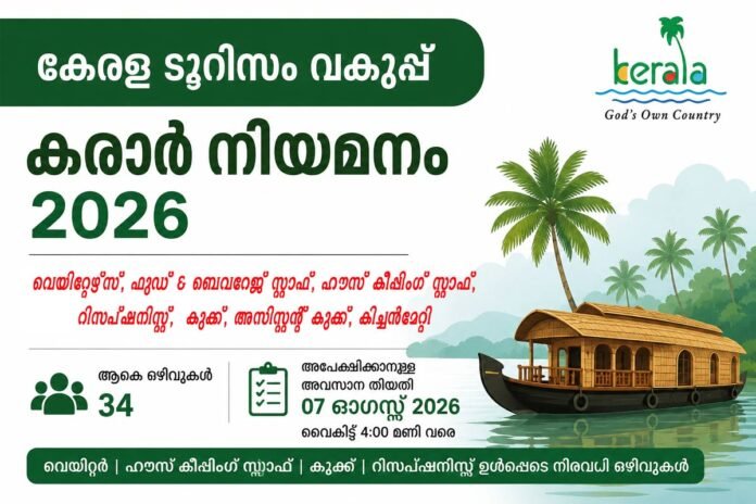 tourism department jobs 2026