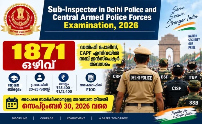 ssc sub inspector 2026
